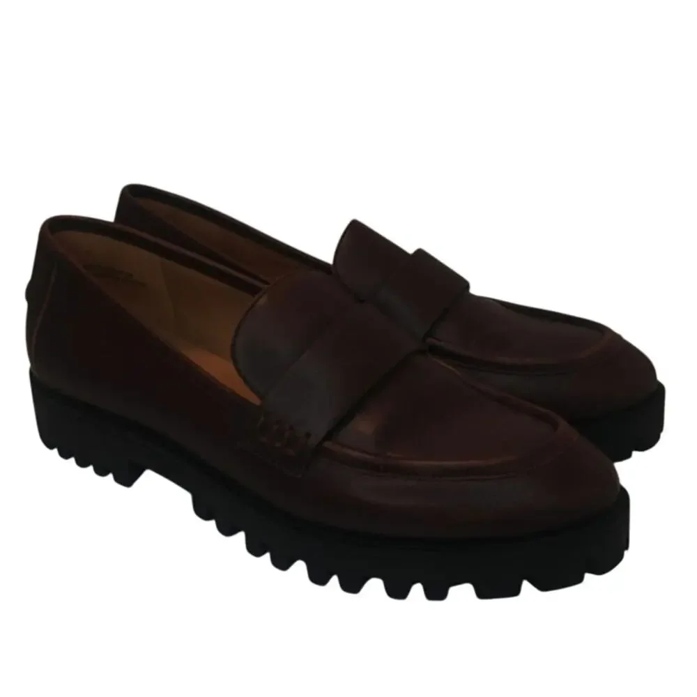 Brown Nine West sz 9 loafers
